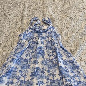 Angel Dear Girls Floral Blue and White Dress Size 5